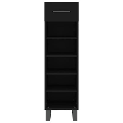 Scarpiera Nera 30x35x105 cm in Legno Multistrato - homemem39