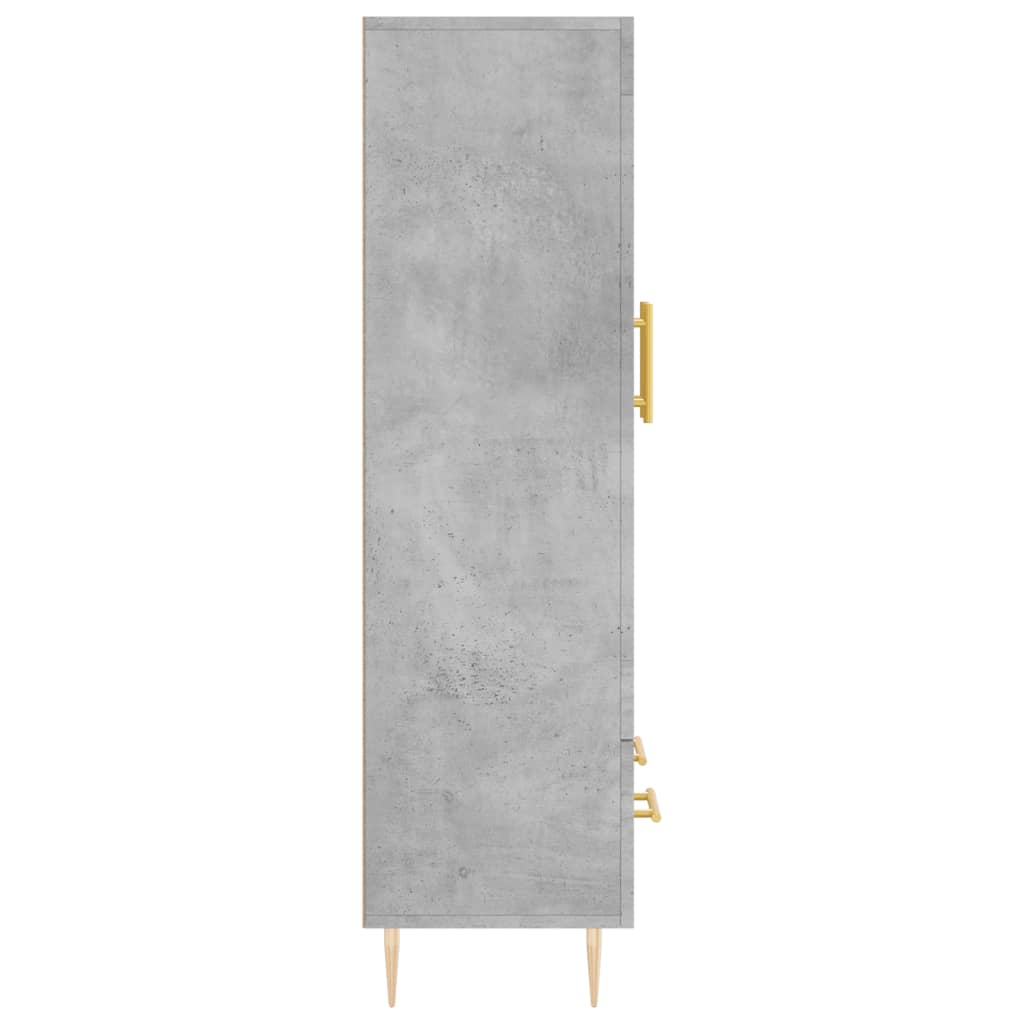 Credenza Grigio Cemento 69,5x31x115 cm in Legno Multistrato