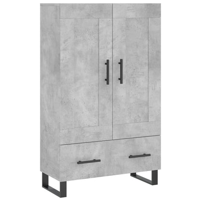 Credenza Grigio Cemento 69,5x31x115 cm in Legno Multistrato