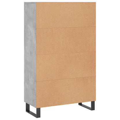 Credenza Grigio Cemento 69,5x31x115 cm in Legno Multistrato