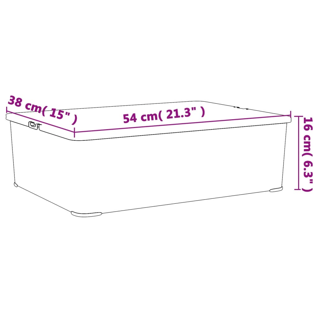 Contenitori in Plastica 3 pz 25 L Impilabili