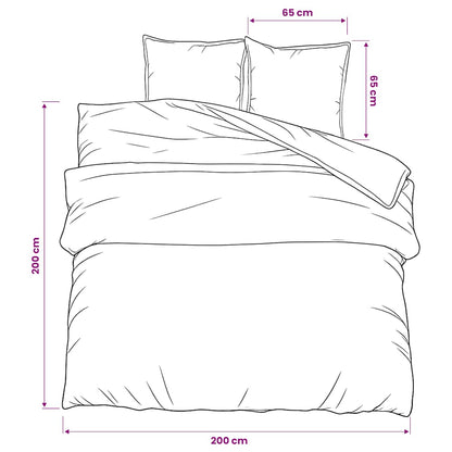 Set Copripiumino Bianco e Marrone 200x200 cm in Cotone | homemem39