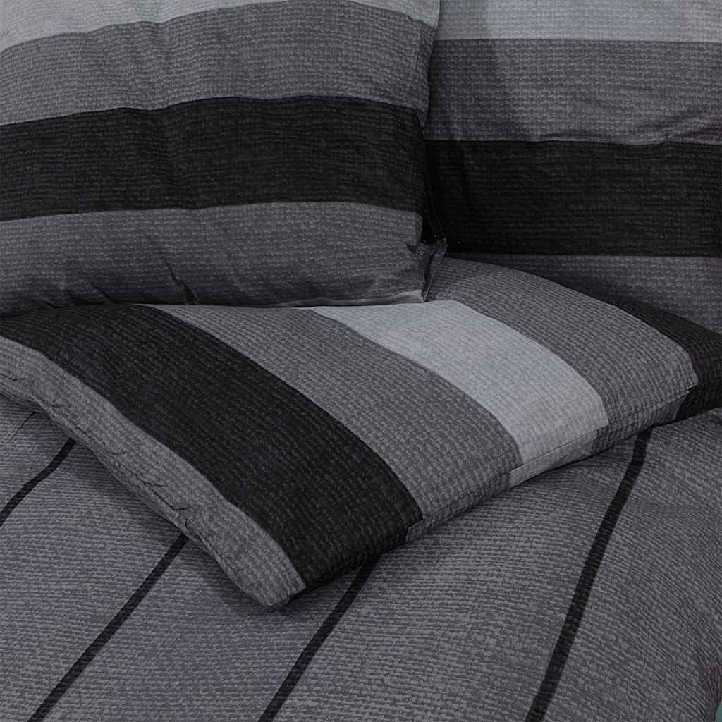 Set Copripiumino Grigio Scuro 140x200 cm in Cotone | homemem39