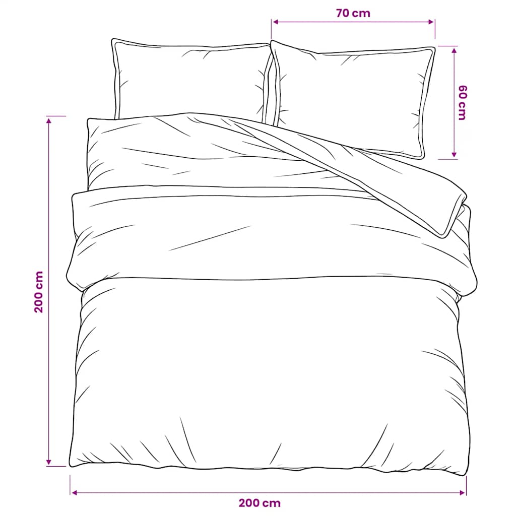 Set Copripiumino Grigio Scuro 200x200 cm in Cotone | homemem39