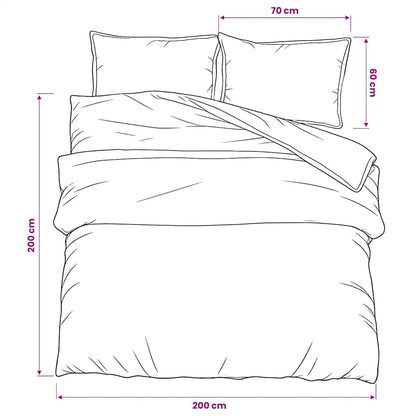 Set Copripiumino Grigio Scuro 200x200 cm in Cotone | homemem39