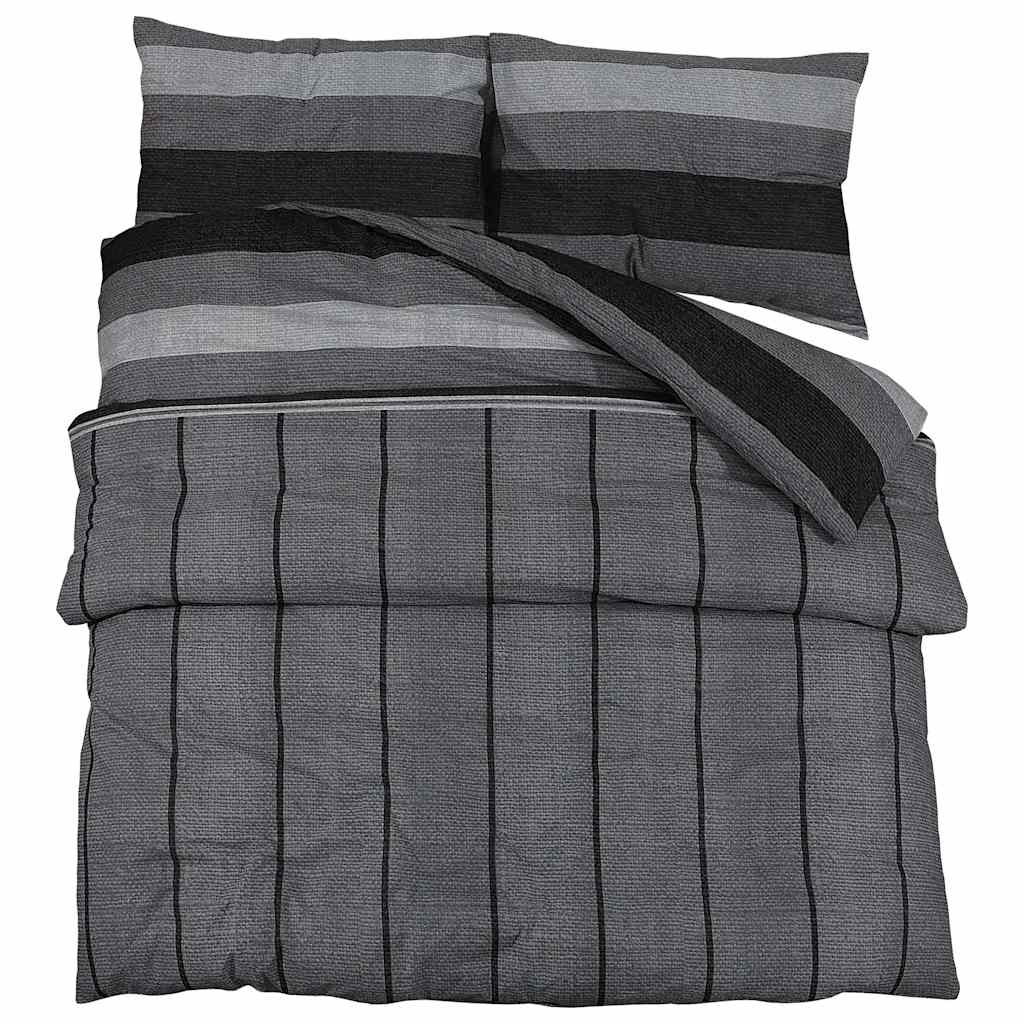 Set Copripiumino Grigio Scuro 135x200 cm in Cotone | homemem39