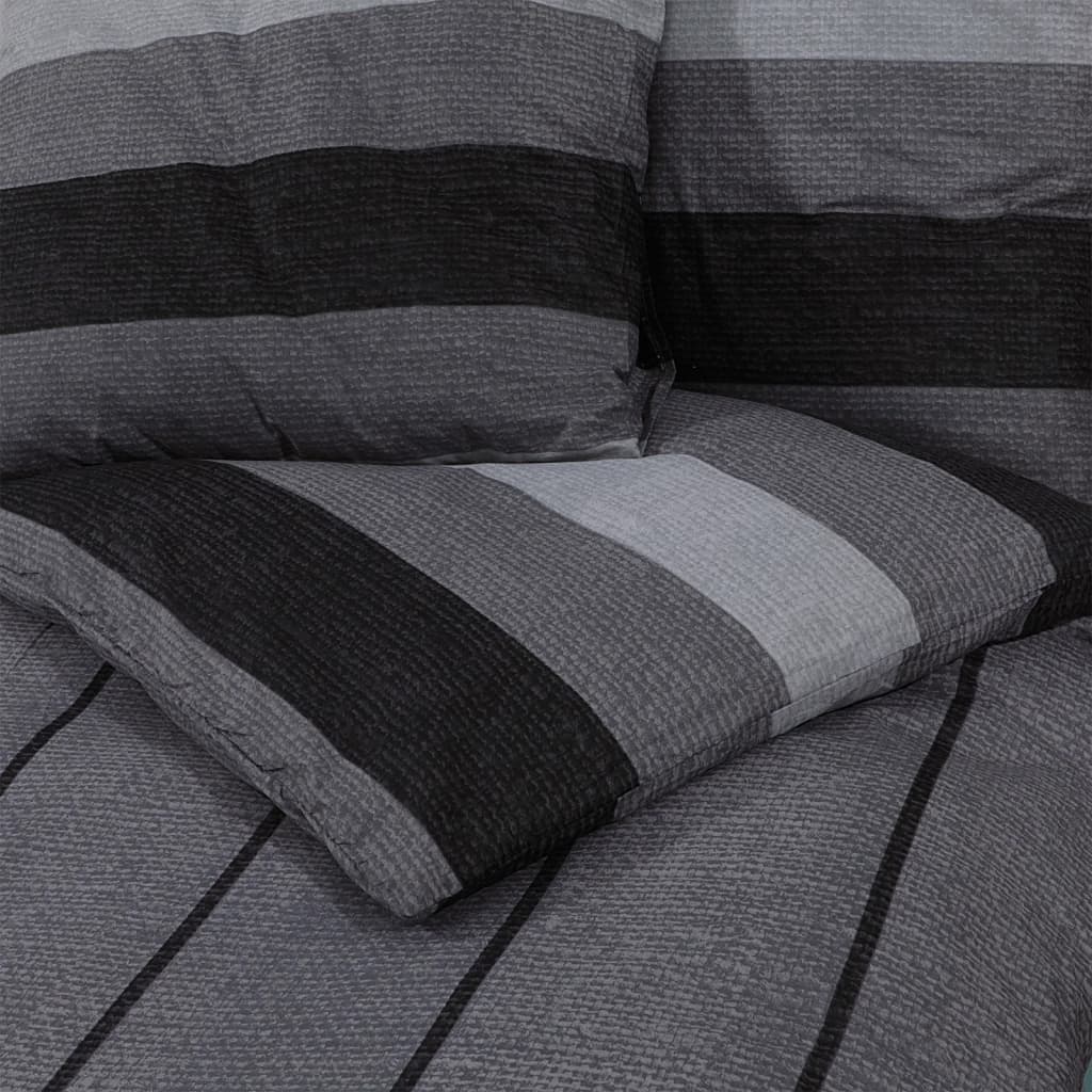 Set Copripiumino Grigio Scuro 135x200 cm in Cotone - homemem39