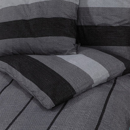 Set Copripiumino Grigio Scuro 135x200 cm in Cotone - homemem39