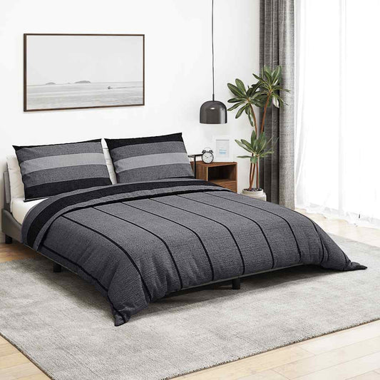 Set Copripiumino Grigio Scuro 135x200 cm in Cotone | homemem39
