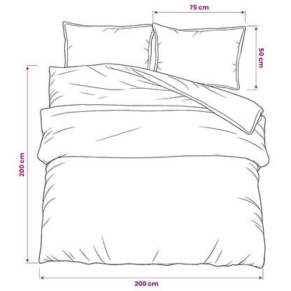 Set Copripiumino Grigio Scuro 200x200 cm in Cotone | homemem39
