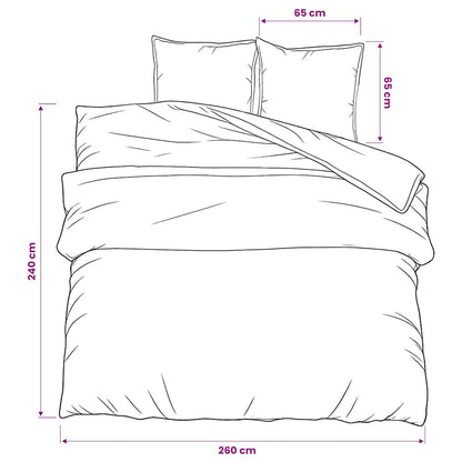 Set Copripiumino Grigio 260x240 cm in Cotone | homemem39