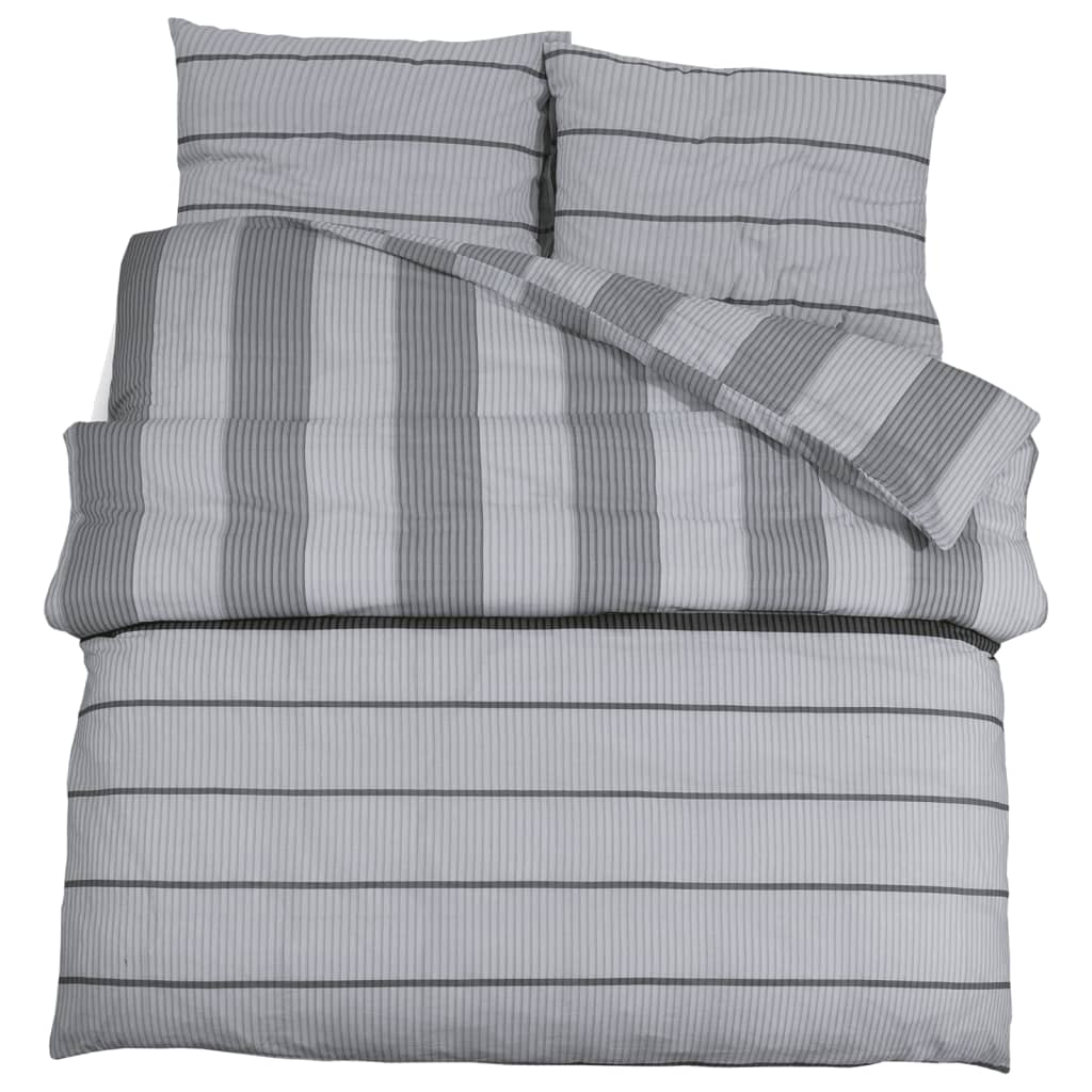 Set Copripiumino Grigio 260x220 cm in Cotone - homemem39