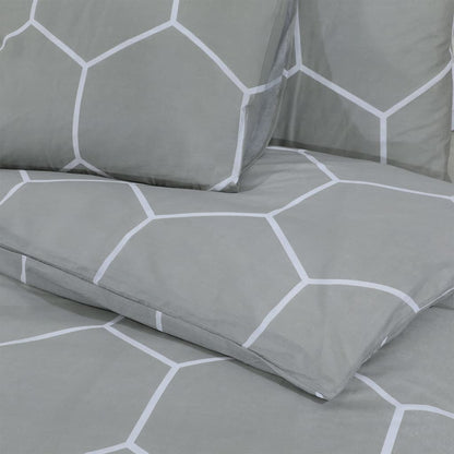 Set Copripiumino Grigio 200x200 cm in Cotone - homemem39