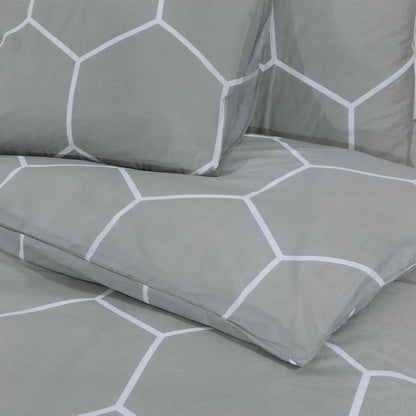 Set Copripiumino Grigio 140x200 cm in Cotone - homemem39