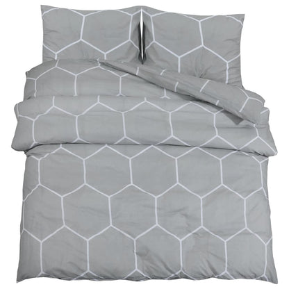 Set Copripiumino Grigio 260x240 cm in Cotone - homemem39