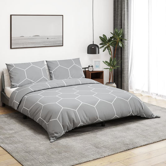Set Copripiumino Grigio 260x240 cm in Cotone - homemem39
