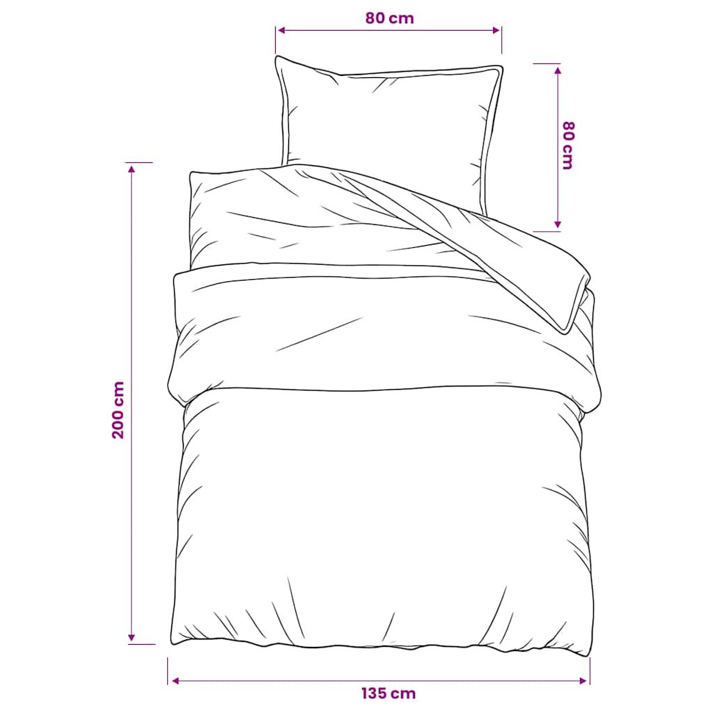Set Copripiumino Grigio 135x200 cm in Cotone | homemem39