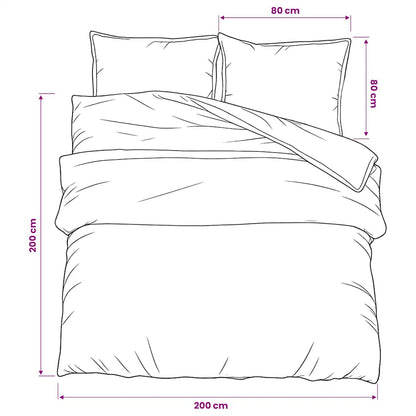 Set Copripiumino Grigio 200x200 cm in Cotone