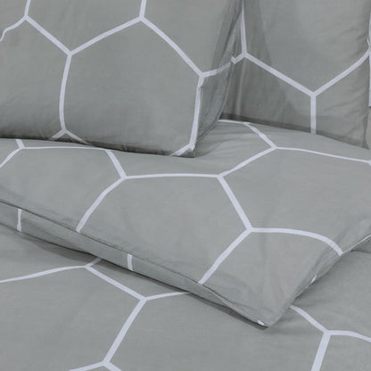 Set Copripiumino Grigio 200x220 cm in Cotone - homemem39