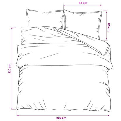 Set Copripiumino Grigio 200x220 cm in Cotone