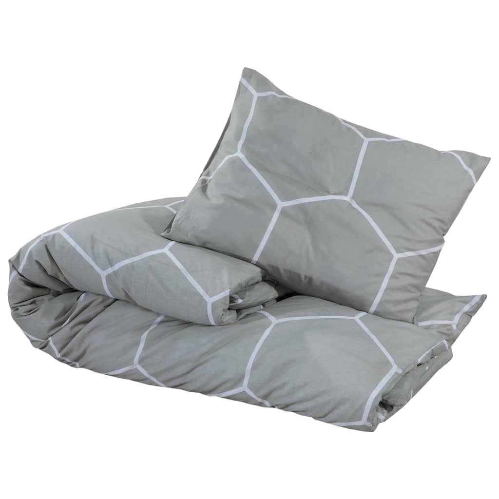 Set Copripiumino Grigio 260x220 cm in Cotone - homemem39