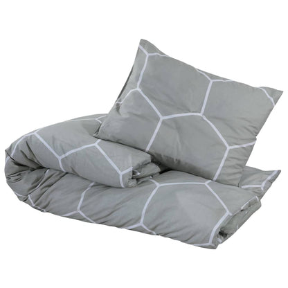 Set Copripiumino Grigio 260x220 cm in Cotone - homemem39