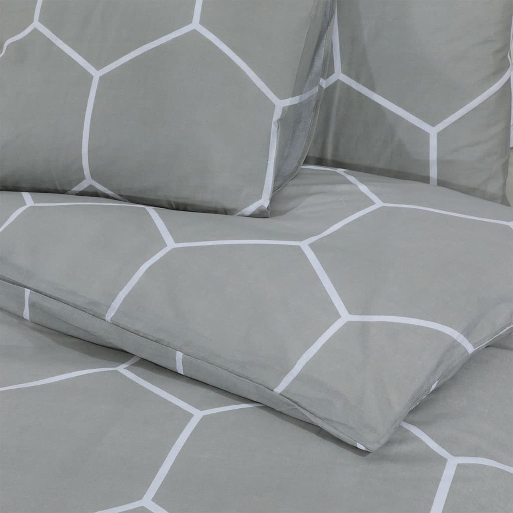 Set Copripiumino Grigio 260x220 cm in Cotone - homemem39