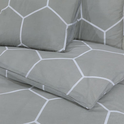 Set Copripiumino Grigio 260x220 cm in Cotone - homemem39