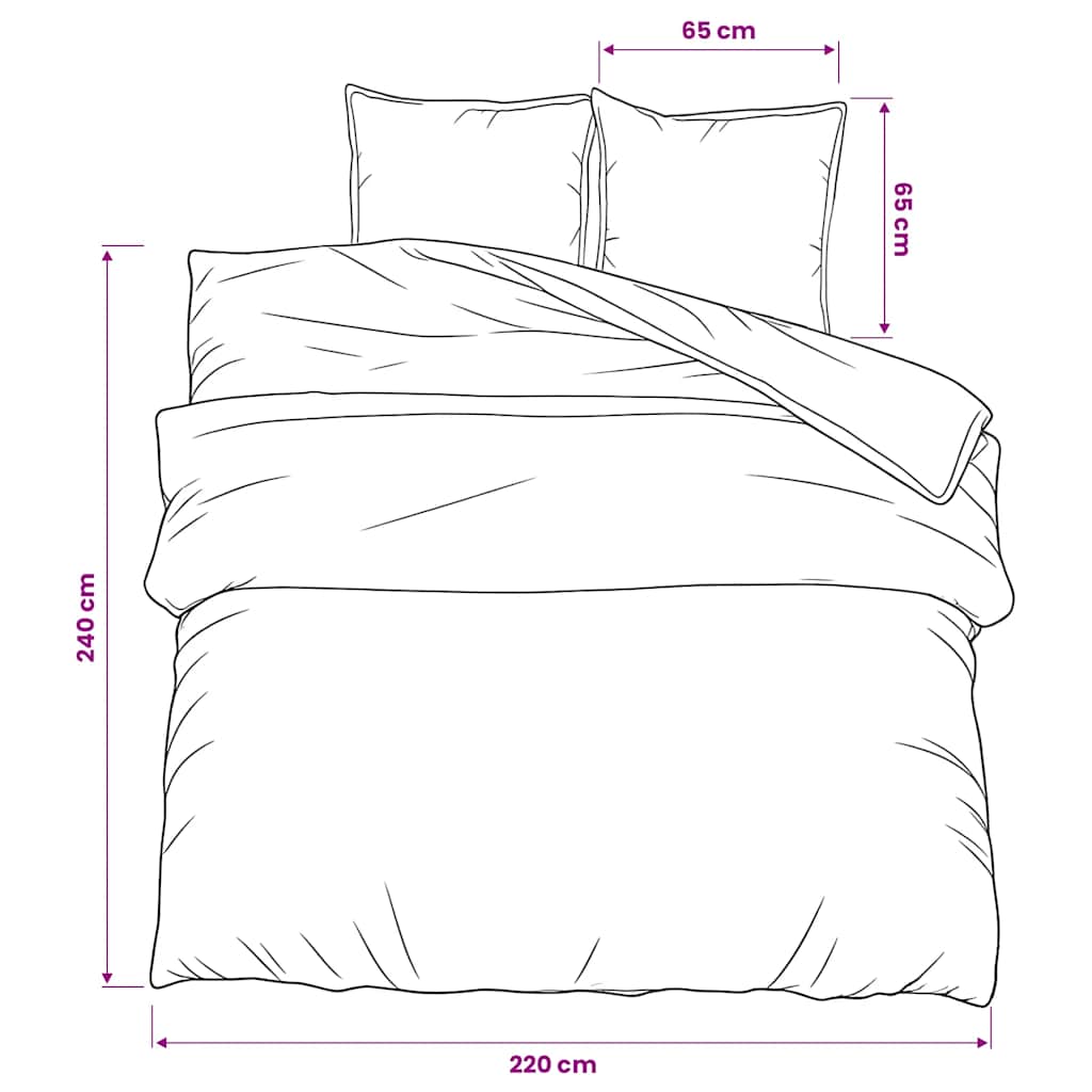 Set Copripiumino Grigio 220x240 cm in Cotone | homemem39