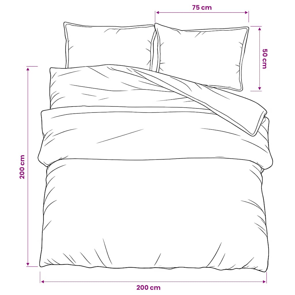 Set Copripiumino Grigio 200x200 cm in Cotone | homemem39