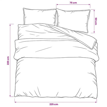 Set Copripiumino Grigio 225x220 cm in Cotone | homemem39