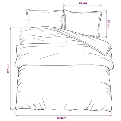 Set Copripiumino Grigio 260x220 cm in Cotone | homemem39