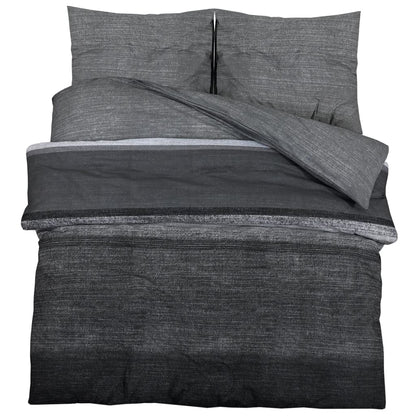 Set Copripiumino Grigio Scuro 140x200 cm in Cotone - homemem39