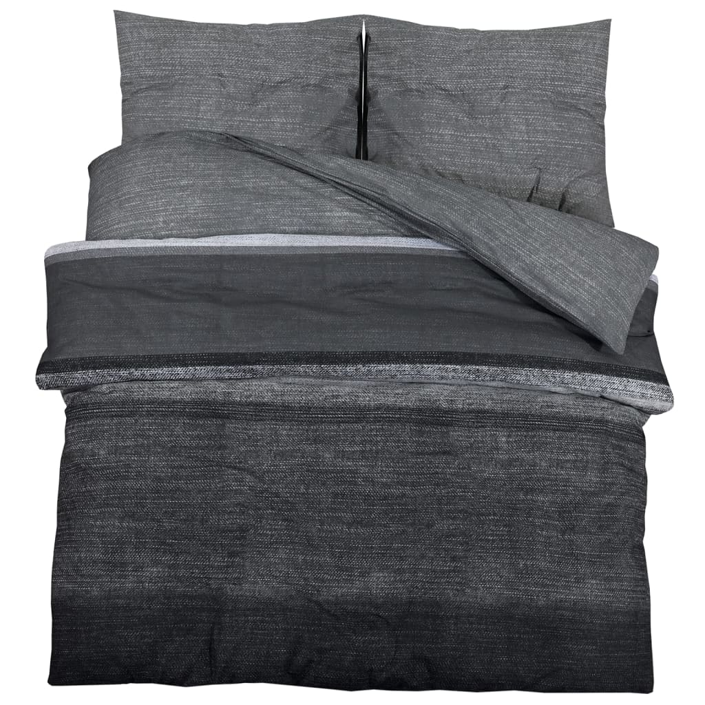 Set Copripiumino Grigio Scuro 240x220 cm in Cotone - homemem39