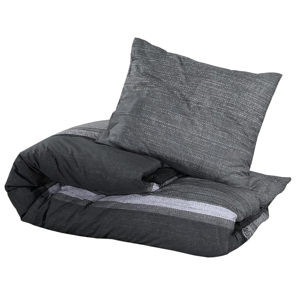 Set Copripiumino Grigio Scuro 240x220 cm in Cotone - homemem39