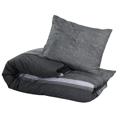 Set Copripiumino Grigio Scuro 240x220 cm in Cotone - homemem39