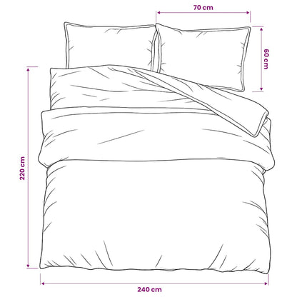 Set Copripiumino Grigio Scuro 240x220 cm in Cotone | homemem39
