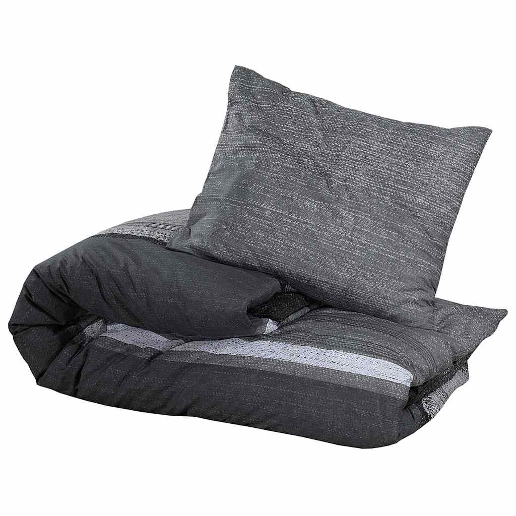 Set Copripiumino Grigio Scuro 140x200 cm in Cotone | homemem39