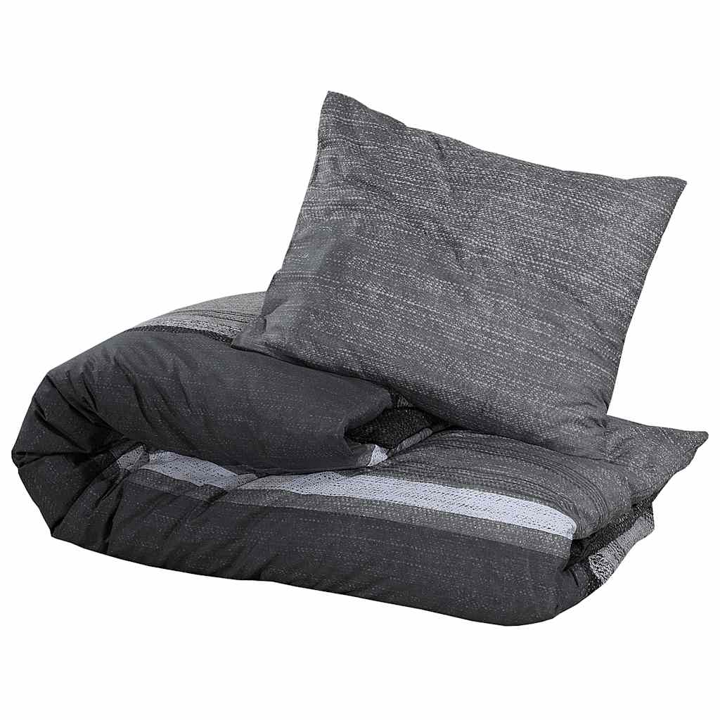 Set Copripiumino Grigio Scuro 135x200 cm in Cotone | homemem39