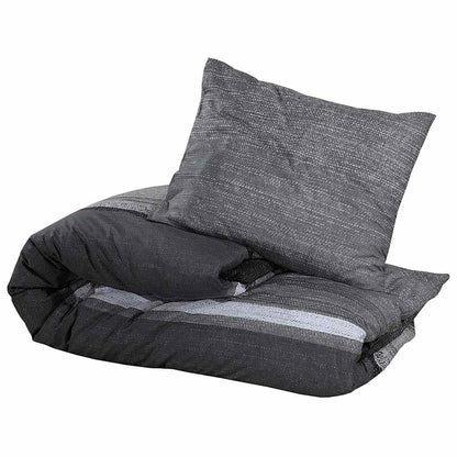 Set Copripiumino Grigio Scuro 135x200 cm in Cotone | homemem39