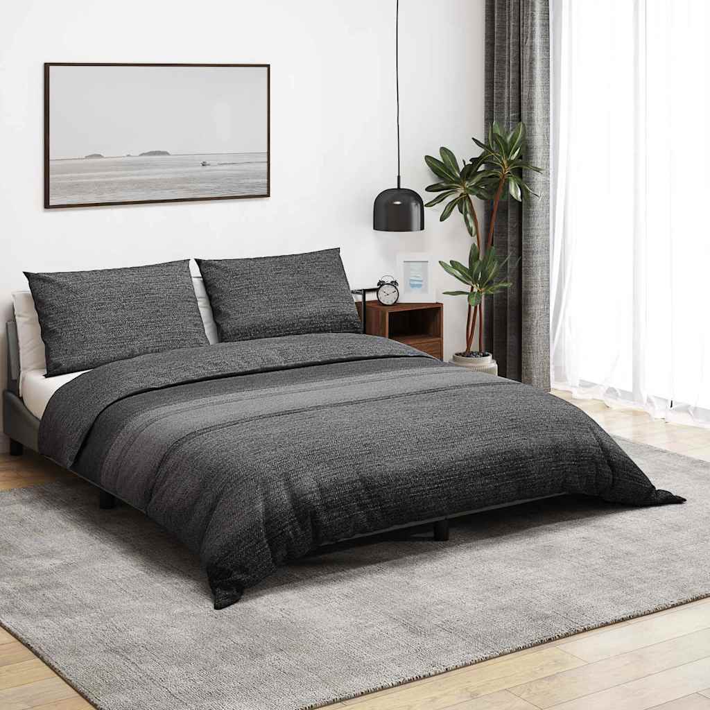 Set Copripiumino Grigio Scuro 135x200 cm in Cotone | homemem39
