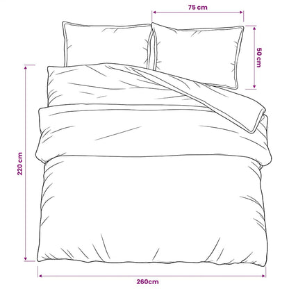 Set Copripiumino Grigio Scuro 260x220 cm in Cotone | homemem39