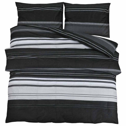 Set Copripiumino Nero e Bianco 140x200 cm in Cotone | homemem39