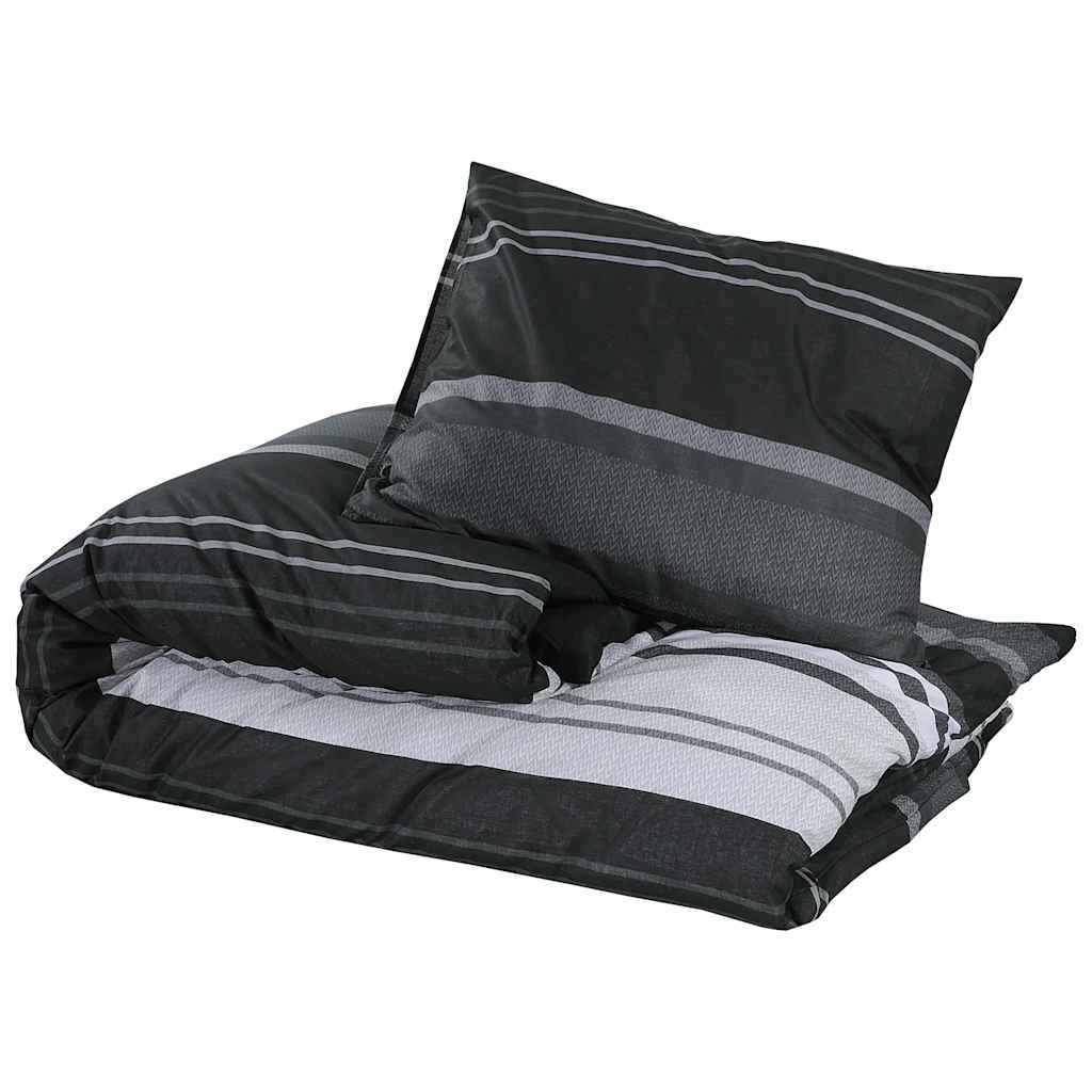 Set Copripiumino Nero e Bianco 140x200 cm in Cotone | homemem39
