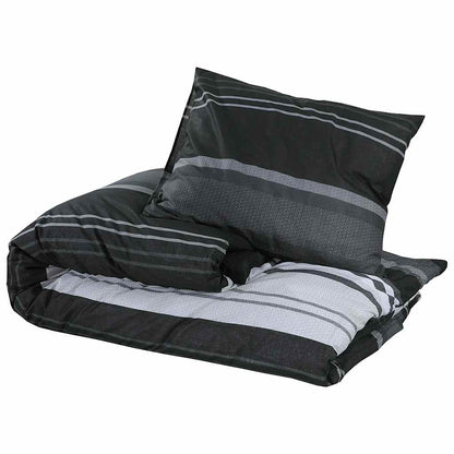 Set Copripiumino Nero e Bianco 140x200 cm in Cotone | homemem39