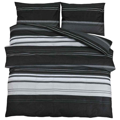 Set Copripiumino Nero e Bianco 135x200 cm in Cotone | homemem39