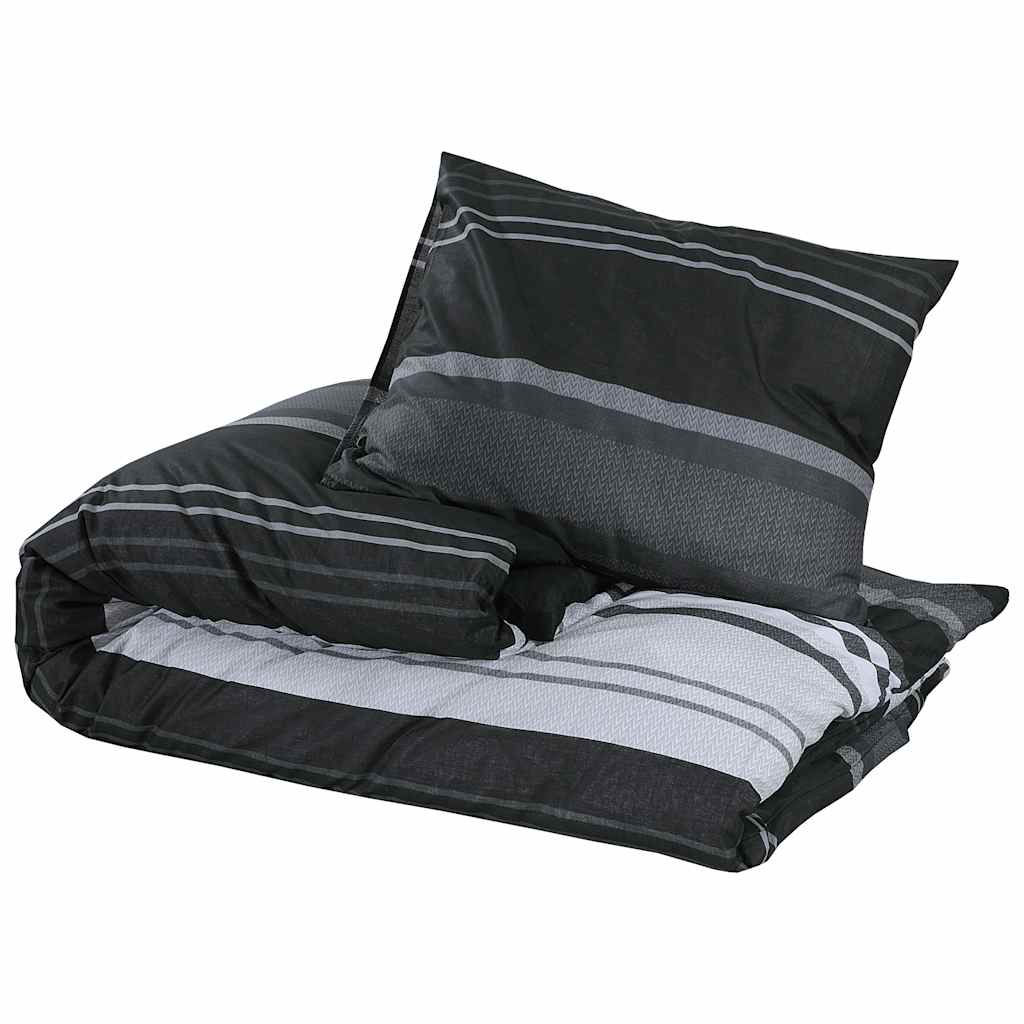 Set Copripiumino Nero e Bianco 135x200 cm in Cotone | homemem39