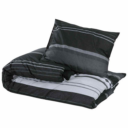 Set Copripiumino Nero e Bianco 135x200 cm in Cotone | homemem39