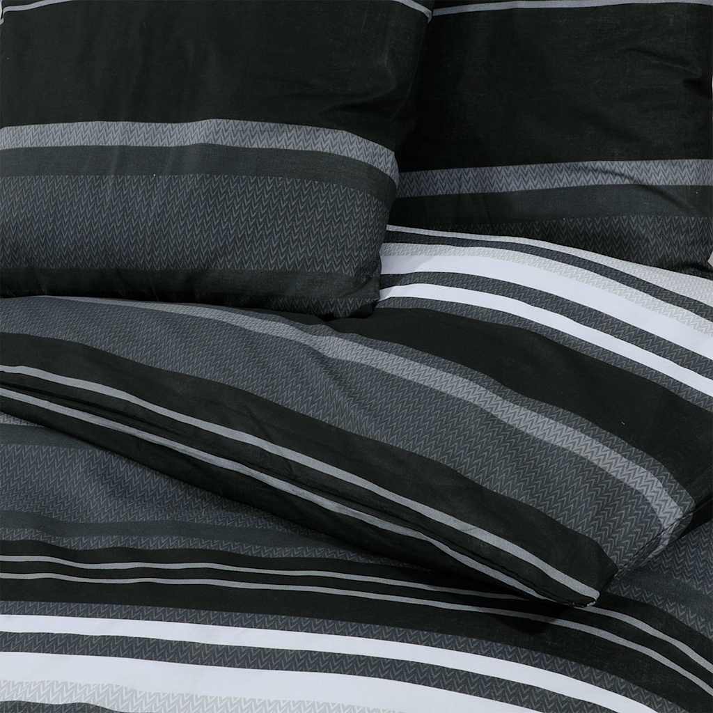 Set Copripiumino Nero e Bianco 135x200 cm in Cotone | homemem39
