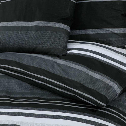 Set Copripiumino Nero e Bianco 135x200 cm in Cotone | homemem39